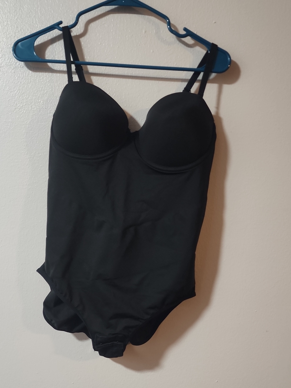 Black Shapewear Bodysuit with Built-In Cups